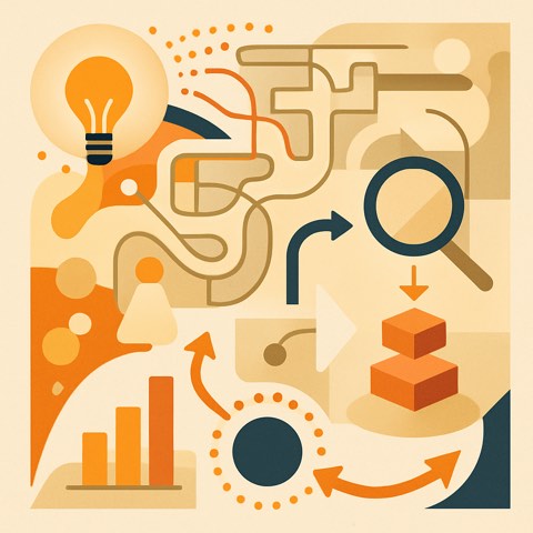 A structured map of interconnected creative choices and visual variation paths