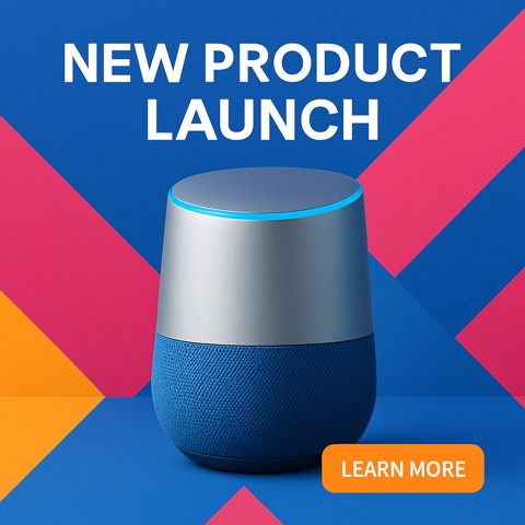 A bold product-launch advertising concept designed for social feeds