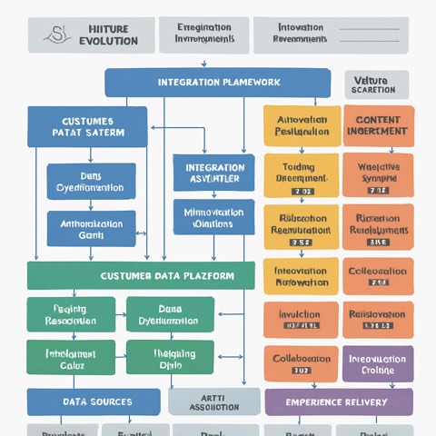 A layered system architecture illustrating how information moves between services