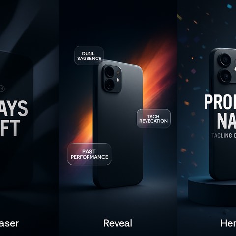 A multi-stage visual story developed for a coordinated product launch